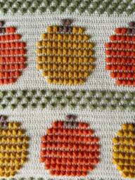 Hello Autumn Blanket, Halloween PDF Crochet Pattern, Blanket Bobble Stitch - thumbnail 3