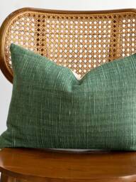 Green Tribal Hemp Hand Woven Natural Dye Color Pillow Cover - thumbnail 1