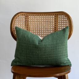 Green Tribal Hemp Hand Woven Natural Dye Color Pillow Cover - thumbnail 2
