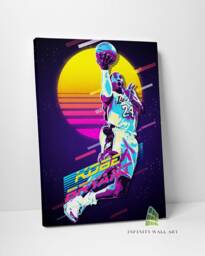 Retrowave Kobe Bryant Canvas Art Wall Print Picture Sports Basketball Framed Home Decor -E247 - thumbnail 1