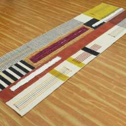 Hand Tufting Cotton Block Print Rug 2x10 3x15 4x20 Feet Hallway Runner - thumbnail 2