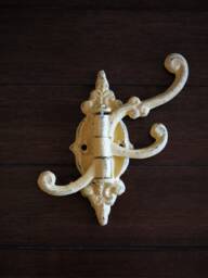 Cast Iron Wall Hook/Shabby Chic Necklace Hanger Warm Yellow Or Pick Color Towel Key Holder Swivel Fixer Upper Style
