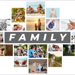 Custom Photo Collage Personalised Text Images Large Canvas Wall Art Print Gift A0 A1 A2 A3 A4 - thumbnail 2