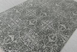 6x9 Green Silver Rug Transitional Handmade Wool & Silk Carpet #9072 - 180x275 cms. Free Shipping - thumbnail 1