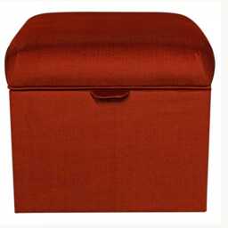 Apricot Square Storage Pouffe Box - Botanical Handmade in Britain - thumbnail 2
