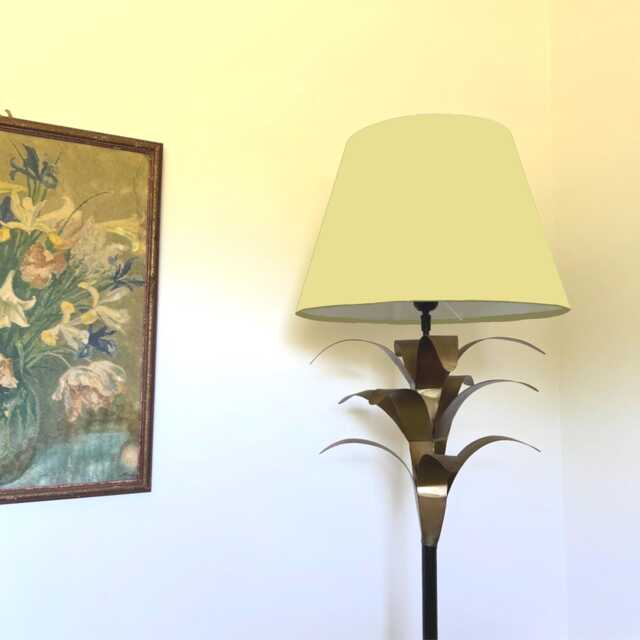 Lemon Yellow Cotton Empire Lampshade, Coolie Ceiling Light Shade - image 1