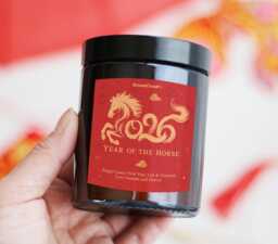 Chinese New Year Gift For Friend Family Colleague Mum Dad - Of The Horse Lunar Celebration Personalized Candle - thumbnail 1
