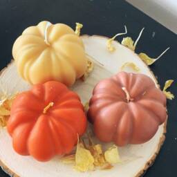 Pumpkin Candle Halloween Decor, Fall Candles, Spice - thumbnail 2
