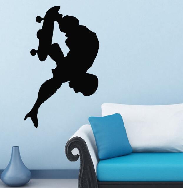 Wall Decal People Boy Skateboarding Extreme Sport Home Vinyl Sticker Kids Nursery Baby Room Decor M260 - image 1