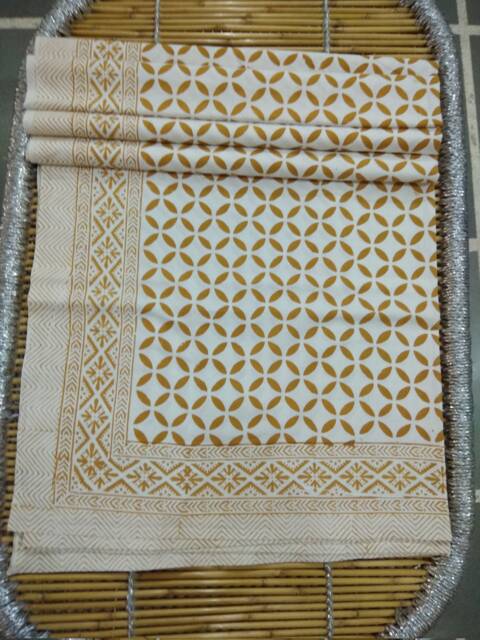 Hand Block Print Cotton King Bed Sheet Polka Dot Bedspread - image 1