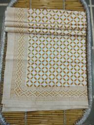 Hand Block Print Cotton King Bed Sheet Polka Dot Bedspread