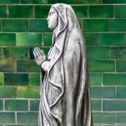 Holy Virgin Mary Cement Statue Garden Madonna Figurine Spiritual Outdoor Decoration Catholic Yard Ornament Handmade Sculpture Easter Gift - thumbnail 3