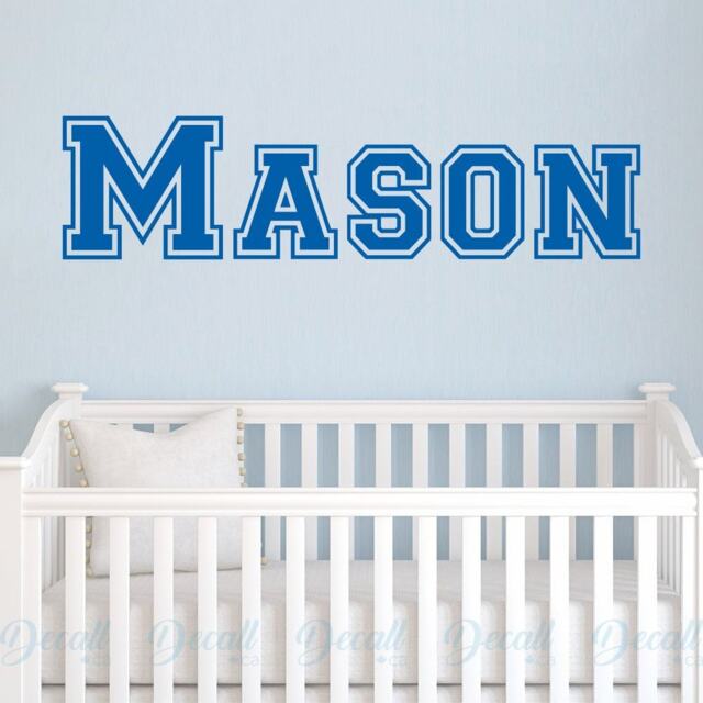 Personalized Name Monogram Wall Sticker - Custom Decal Kids Nursery Decor Removable Vinyl D021 - image 1