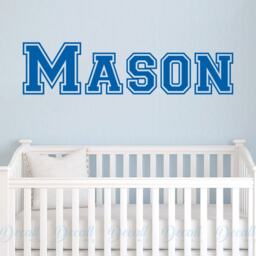 Personalized Name Monogram Wall Sticker - Custom Decal Kids Nursery Decor Removable Vinyl D021