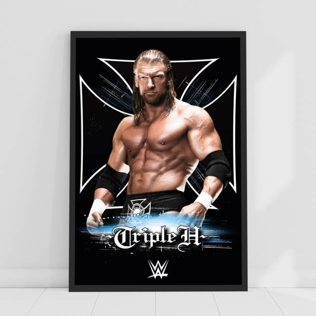 Wwe Print - Triple H Graphic Poster Wrestling Wall Art - image 1