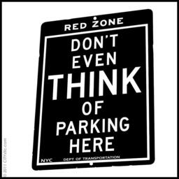 Nyc Road Sign Wall Decal Don't Even Think Of Parking Here
