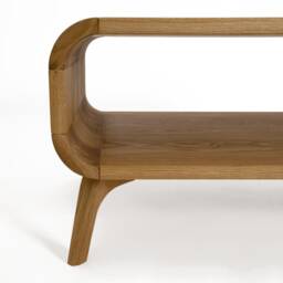Coffee Table in Solid Wood, Mid Century Wood Table, Sofa Table, Low Oak, Modern Coffee Handmade, in Stock - thumbnail 4