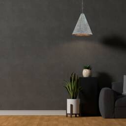 15Inch Bronze Plaster Cone Pendant Light - Hand-Finished Aged Patina - thumbnail 4