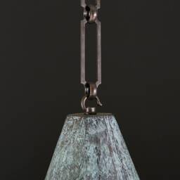 15Inch Bronze Plaster Cone Pendant Light - Hand-Finished Aged Patina - thumbnail 3
