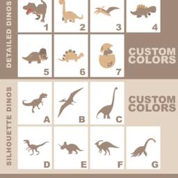 Dinosaur Nursery Decor Prints Jurassic Kids Room Art - Set Of 4 - thumbnail 3