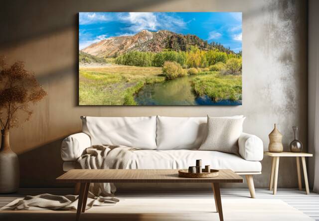 Bishop California Photo Print, Mountain River Landscape, Travel Photography - image 1