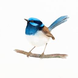 Superb Fairy Wren Watercolor Art Print, Bird Illustration - thumbnail 2