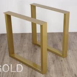 Dining Table Legs/Bench - Set Of 2 U-Shape. Modern Steel Legs. Gold Industrial Base. Iron For Live Edge - thumbnail 3