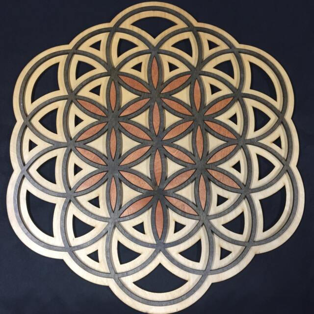 Laser Cut Flower Of Life Wall Art Sacred Geometry Decor - image 1