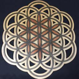 Laser Cut Flower Of Life Wall Art Sacred Geometry Decor - thumbnail 1