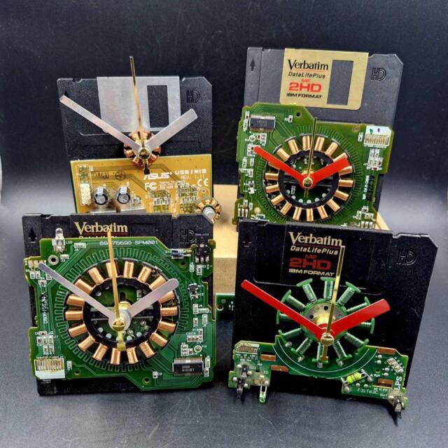 Recycled Computer Board Clock Tech Geek Desk Accessory - image 1