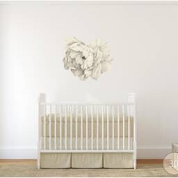 Peony Flower Wall Decal - Sticker Removable Peel & Stick Watercolor Fabric Nursery Decor - thumbnail 2