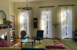 Long Linen Curtain, Sheer White Window Drape, Sicilia - thumbnail 1