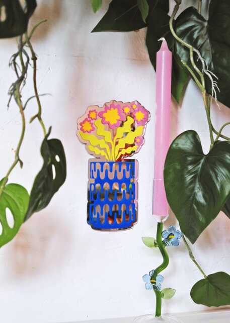 Cute Potted Flower Mirror - image 1