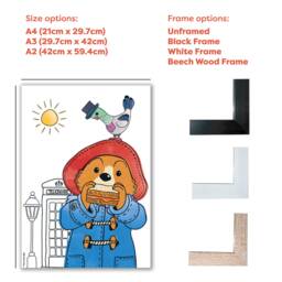 Paddington Bear Tv Print - London Sketch Wall Art - thumbnail 3