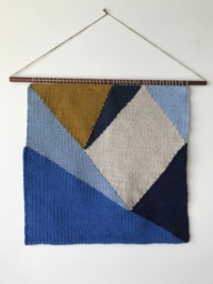 Custom - Large Geometric Wall Hanging, Weaving, Statement Art, Yarn Tapestry, Woven Weaving - thumbnail 1
