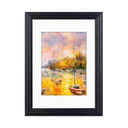 A1 A2 A3 A4 Long Narrow Wall Art Picture Frame With Mount - A5 Maximalist Decor Photo Best Friend Gift-Classic Style Black - thumbnail 1