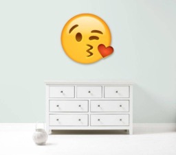 Emoji Kiss Giant Wall Art Sticker Kit Decal Mural Graphic Emoticon Girls Bedroom