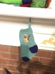 Siamese Cat Christmas Stocking, Handmade Pet Appliqued Stocking - thumbnail 1