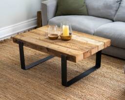 Primitive Reclaimed Coffee Table, Rustic Farmhouse Style Vintage Industrial Repurposed