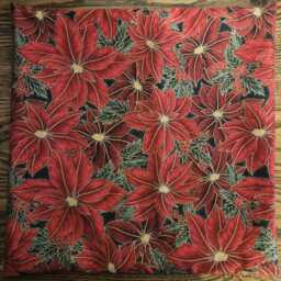 Holiday Poinsettia Pillow Cover, 14 X Decorative Cover - thumbnail 2