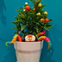 Glow in The Dark Octopus Plant Pot Decoration Quirky Pet. Wall Decor. Baby Octopus. Tentacle Monster - thumbnail 2