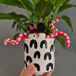 Glow in The Dark Octopus Plant Pot Decoration Quirky Pet. Wall Decor. Baby Octopus. Tentacle Monster - thumbnail 3