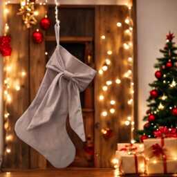 Personalised Velvet Christmas Stocking With Bow - thumbnail 2