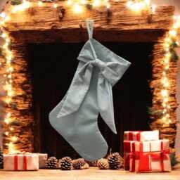 Personalised Velvet Christmas Stocking With Bow - thumbnail 3
