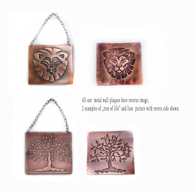 Leo Zodiac Sign, Copper Metal Wall Art Plaque - image 1