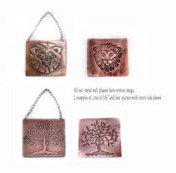 Leo Zodiac Sign, Copper Metal Wall Art Plaque - thumbnail 1