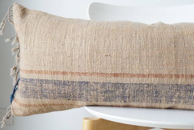 Brown Dot Block Print Mudcloth Hmong Pillow Case - image 1