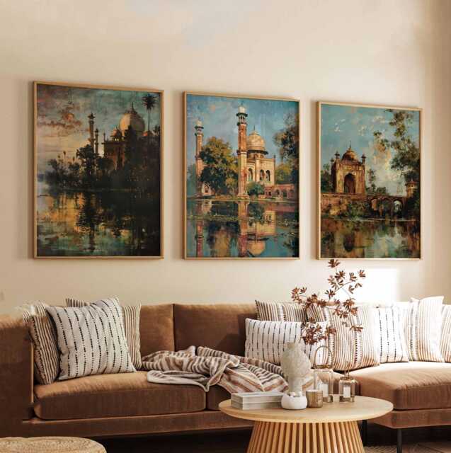 Set Of 3 Lahore Posters, Pakistan Prints, Wall Art Set, City Poster Decor, Artwork - image 1