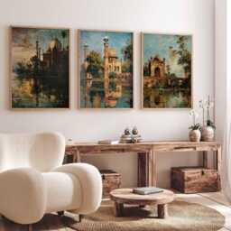 Set Of 3 Lahore Posters, Pakistan Prints, Wall Art Set, City Poster Decor, Artwork - thumbnail 4