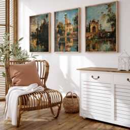 Set Of 3 Lahore Posters, Pakistan Prints, Wall Art Set, City Poster Decor, Artwork - thumbnail 3